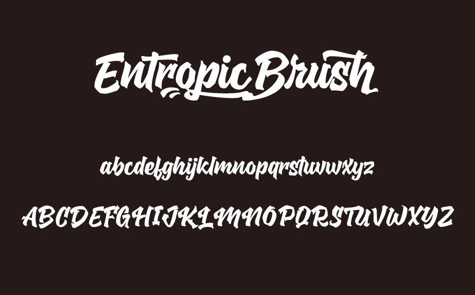 Entropic Brush font