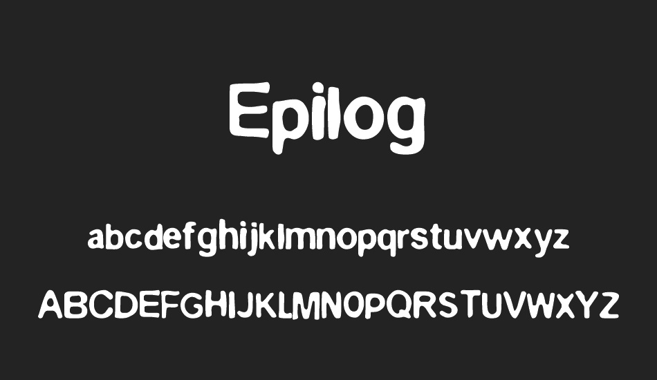 epilog font