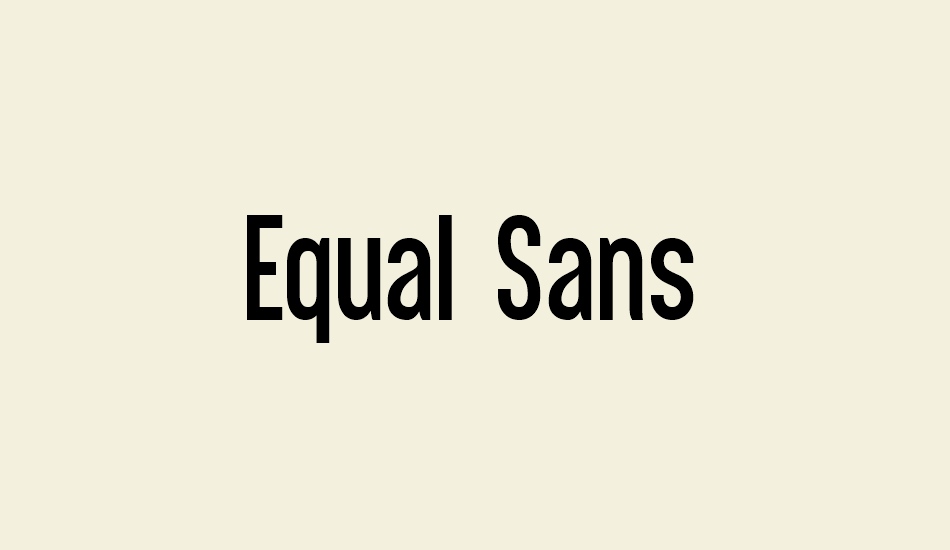 equal-sans-demo font big