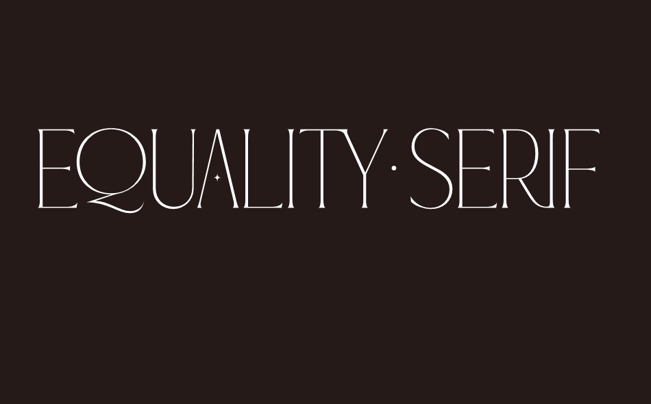 Equality Serif font big