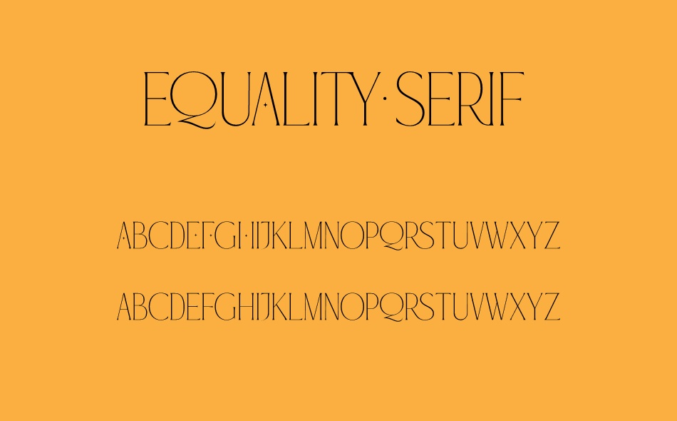 Equality Serif font