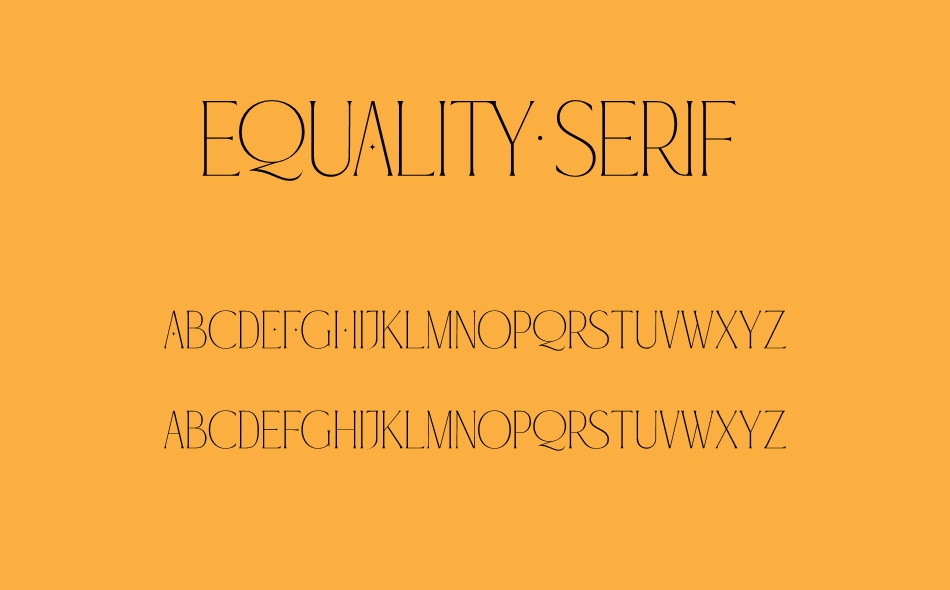 Equality Serif font