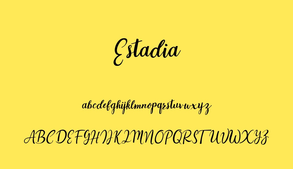 estadia font