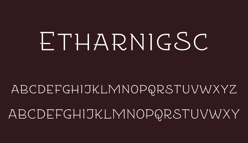 etharnigsc font