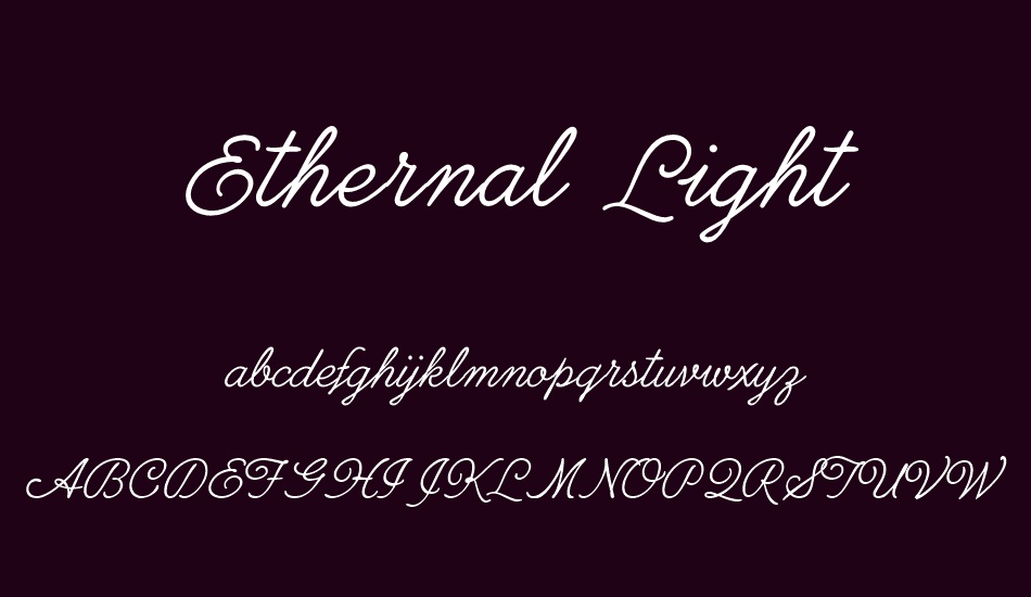 ethernal-light-personal-use font