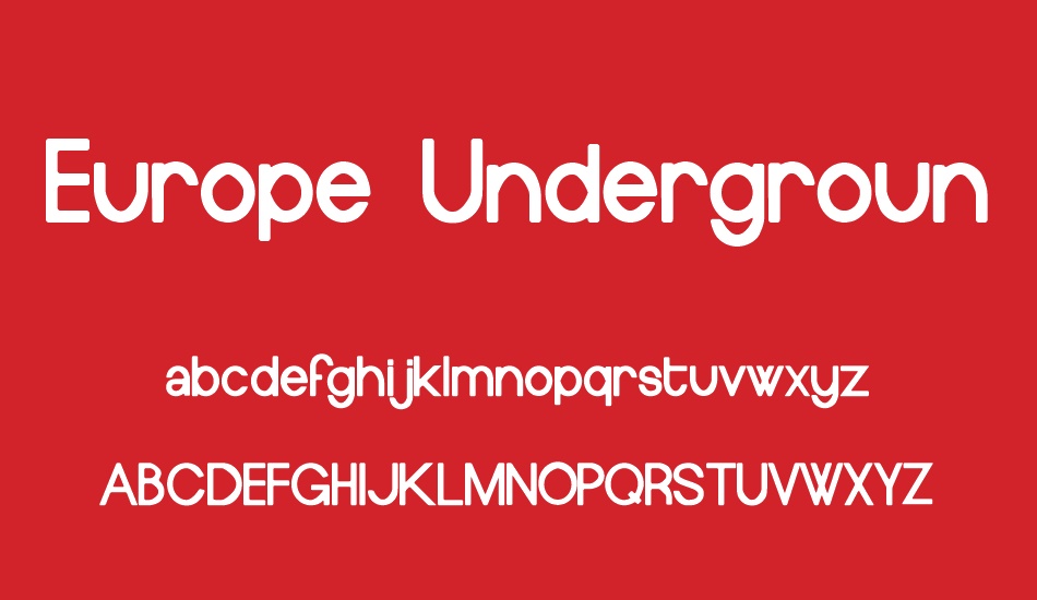 europe-underground font