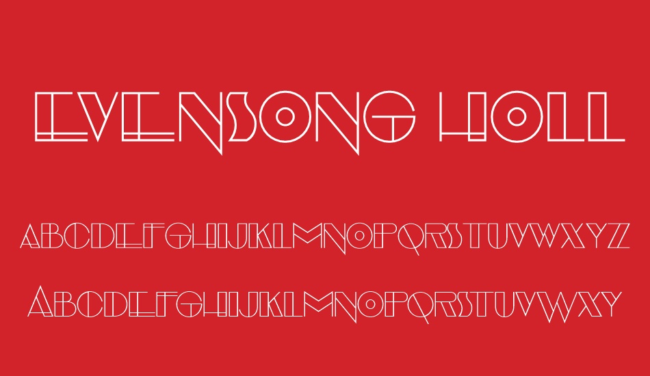 evensong-hollow font