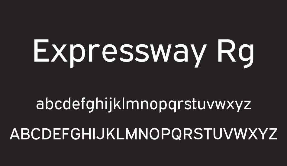 expressway-rg font