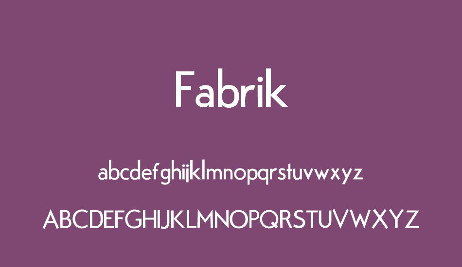 fabrik font