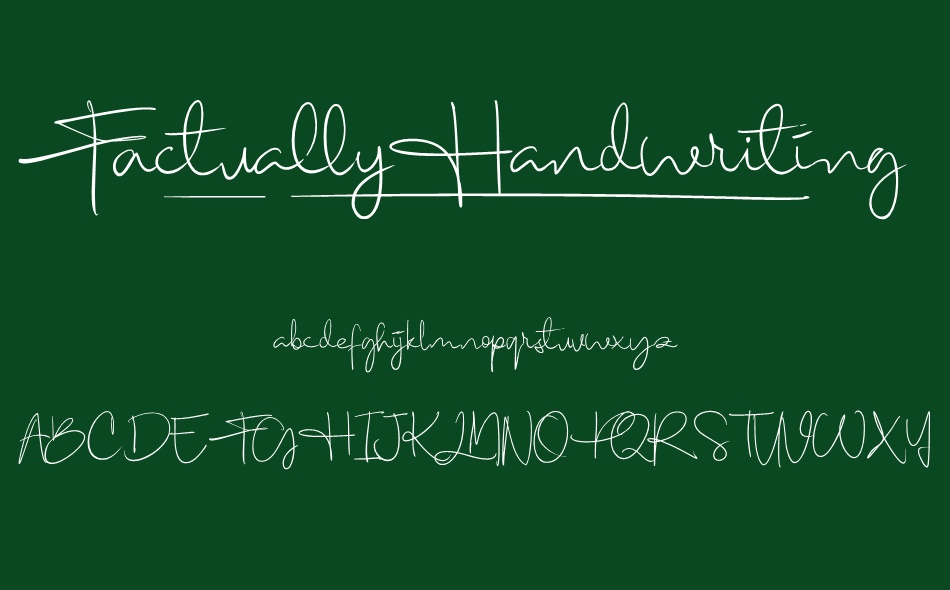 Factually Handwriting font