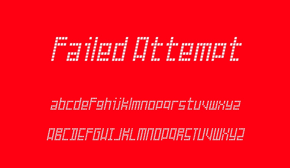 failed-attempt font