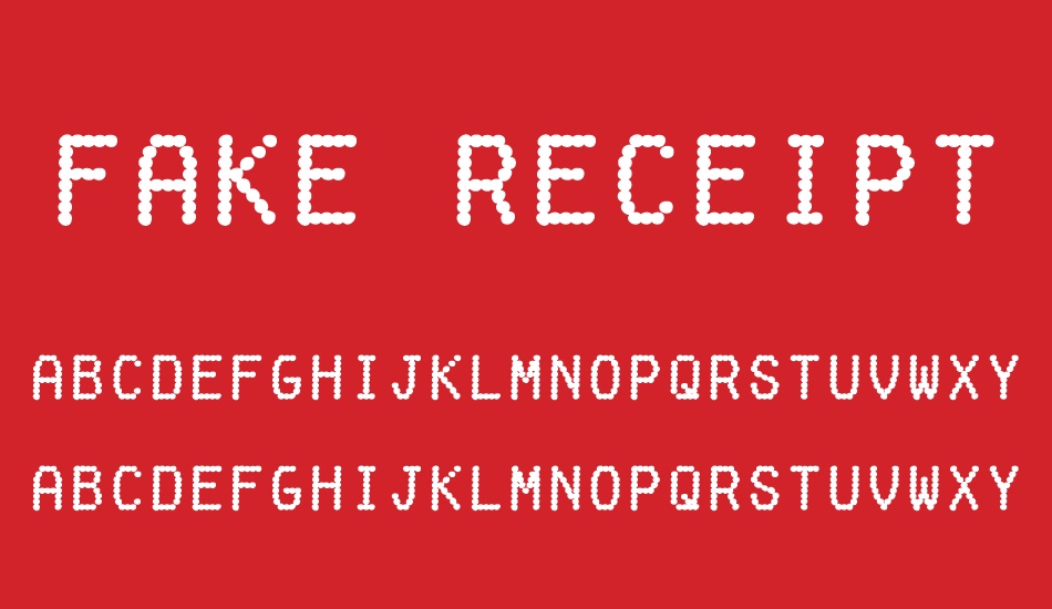 fake-receipt font