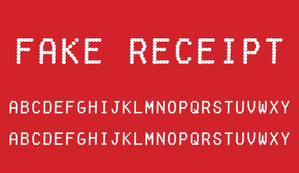 Fake Receiptby font - Font Tr