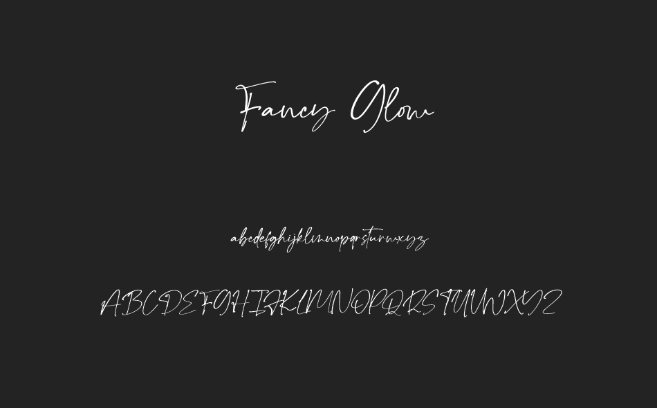 Fancy Glow font