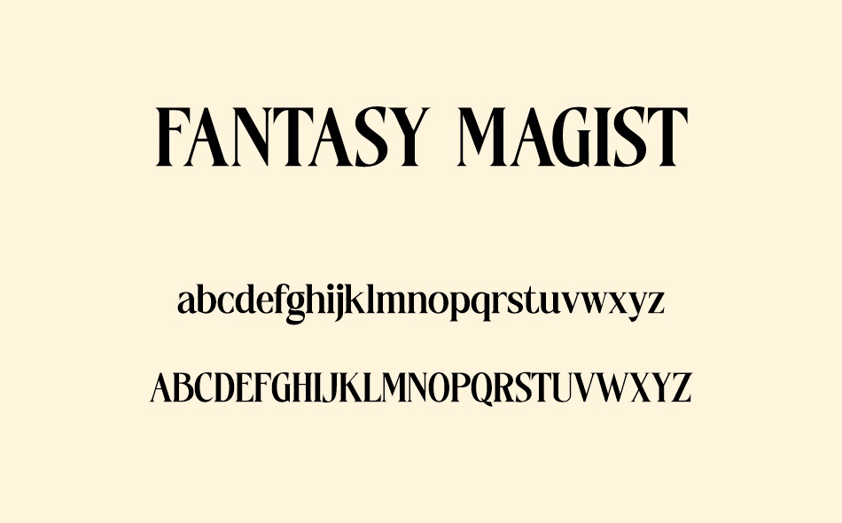 Fantasy Magist font
