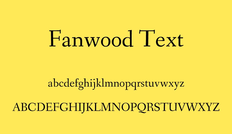 fanwood font text