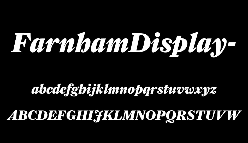 farnhamdisplay-blackıtal font