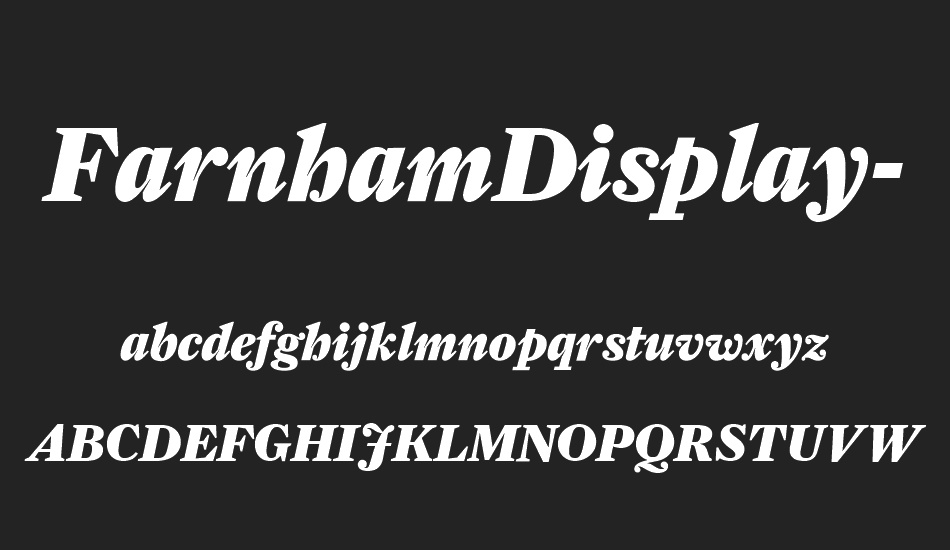 farnhamdisplay-blackıtalosf font