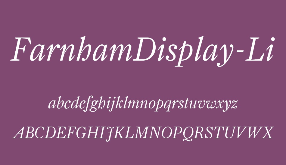 farnhamdisplay-lightıtal font
