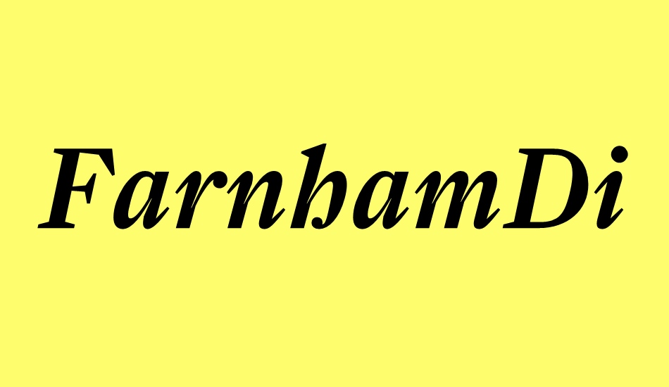 farnhamdisplay-mediumıtal font big