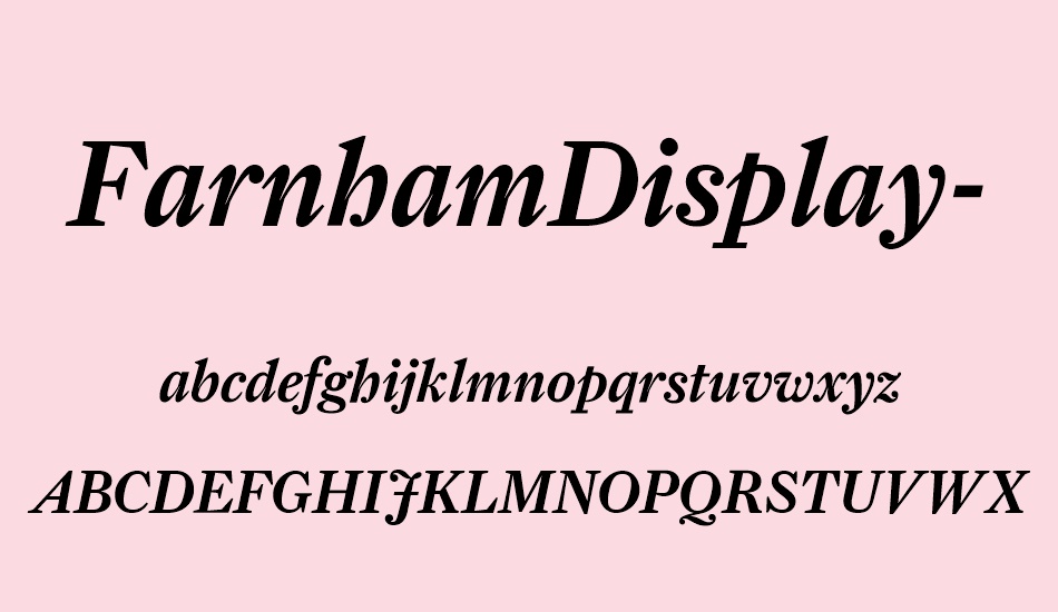 farnhamdisplay-mediumıtal font