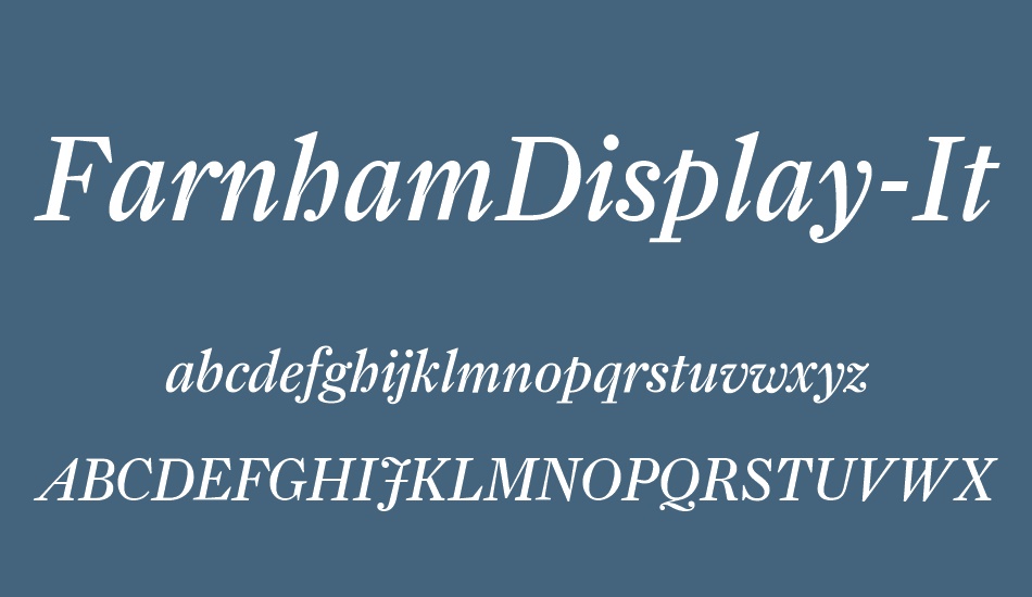 farnhamdisplay-regularıtal font