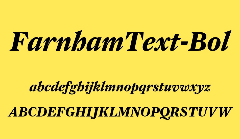 farnhamtext-boldıtal font