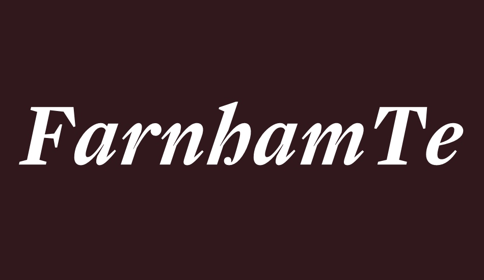 farnhamtext-semiıtal font big