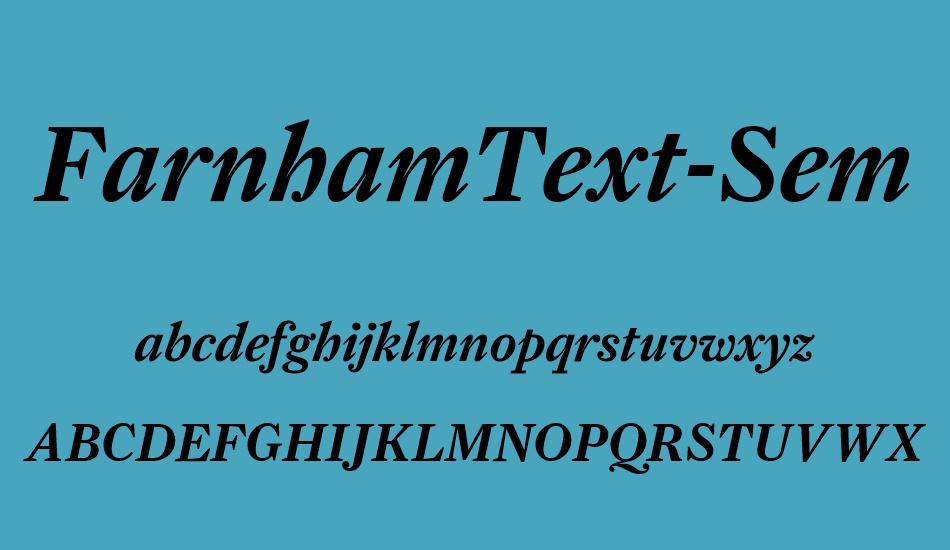 farnhamtext-semiıtal font