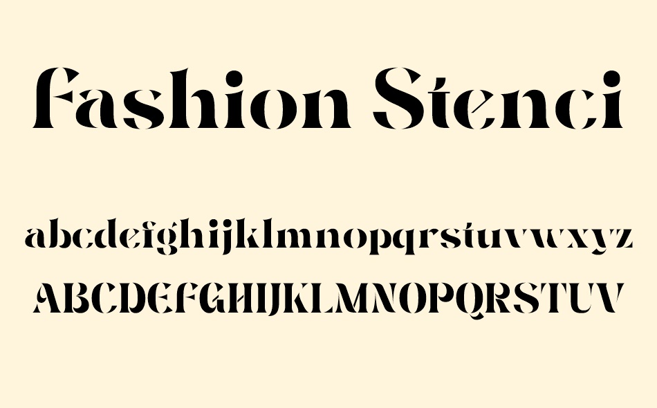 Fashion Stencil font