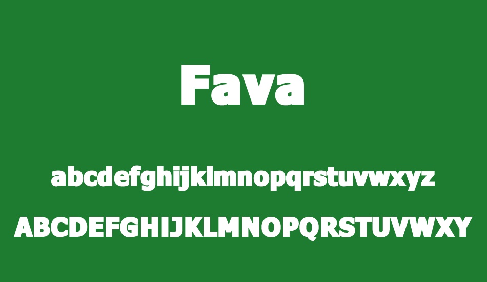 fava font