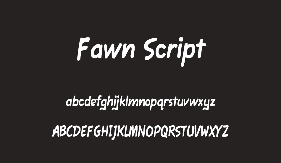 fawn-script font