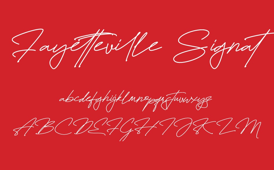 Fayetteville Signature font