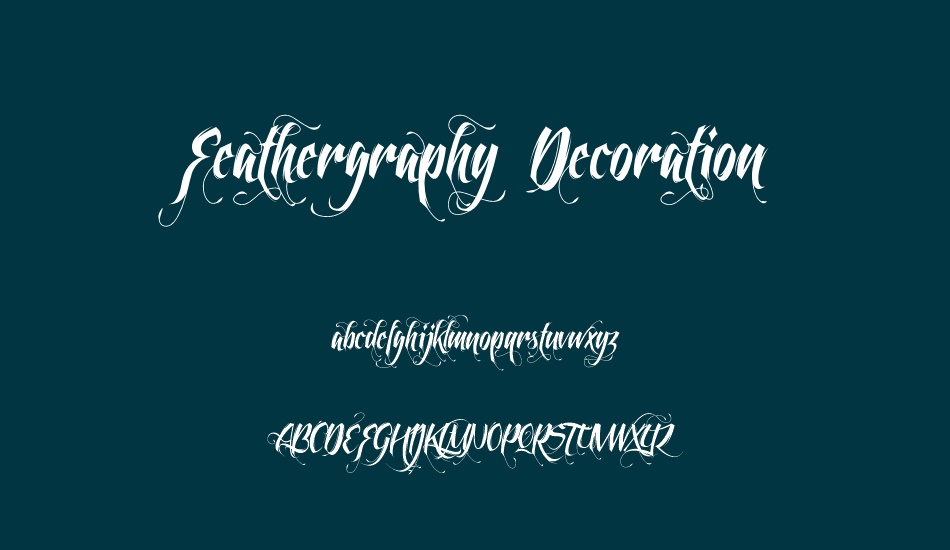 feathergraphy-decoration font