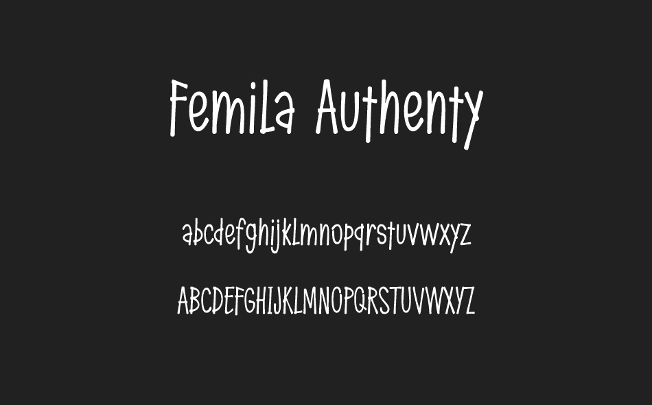 Femila Authenty font
