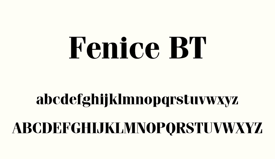 fenice-bt font