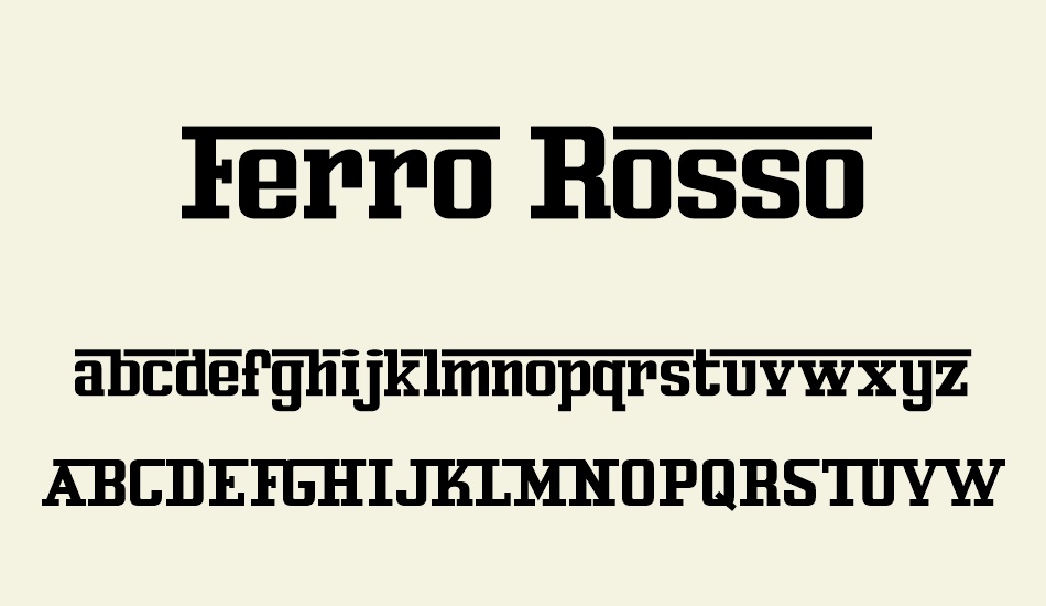 ferro-rosso font