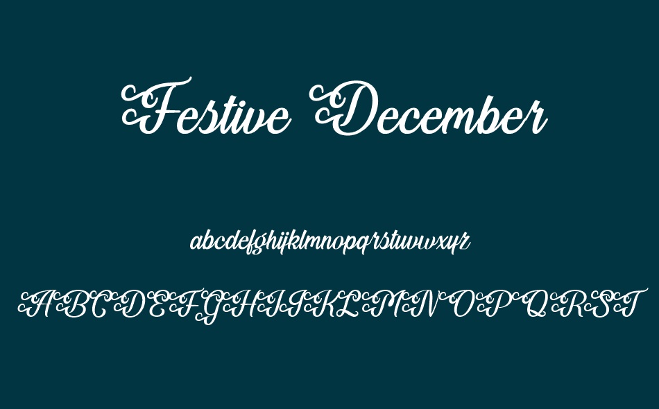 Festive December font