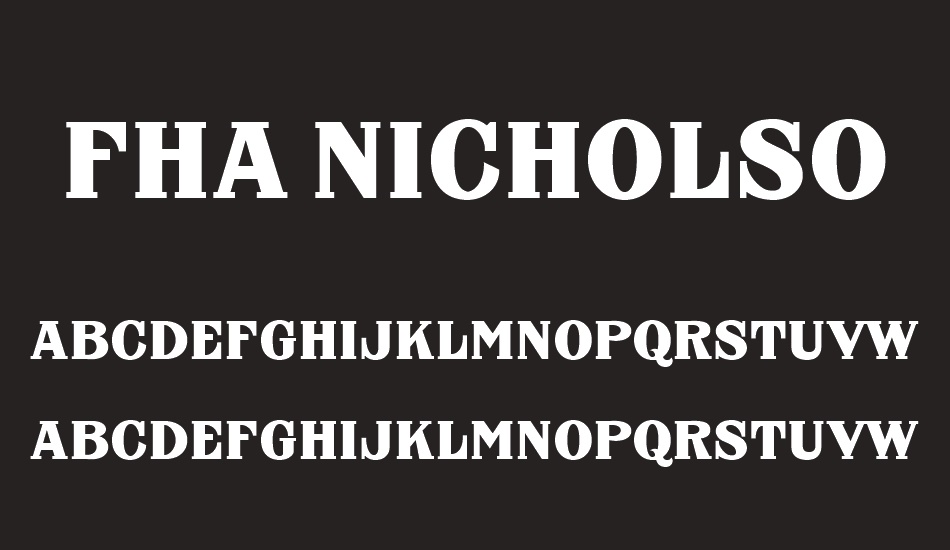 fha-nicholson-french-ncv font
