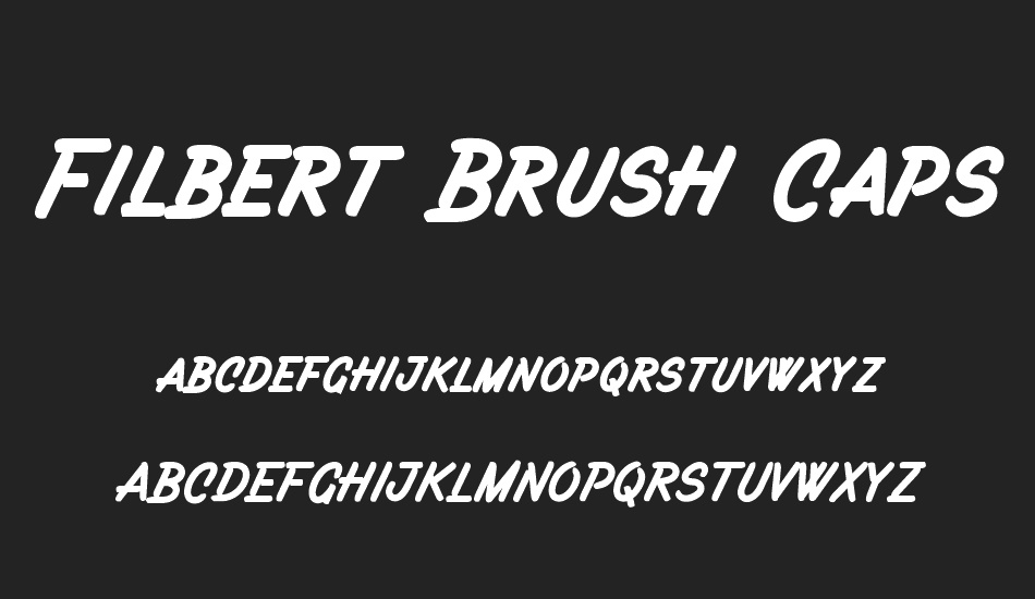 filbert-brush-caps-personal-use font