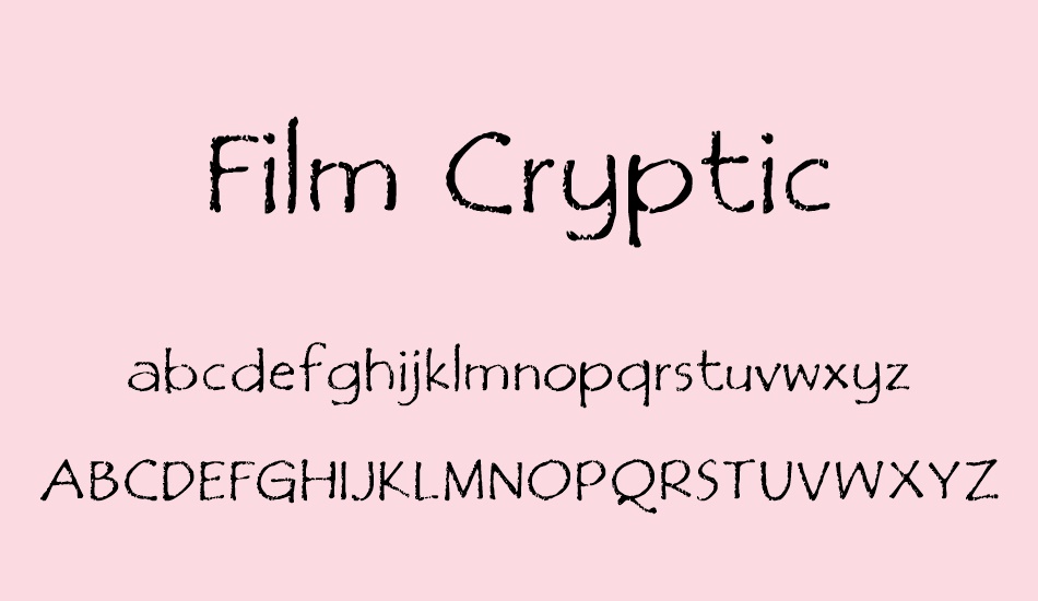 film-cryptic font