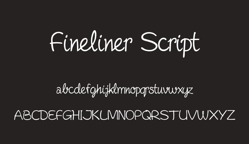 fineliner-script font