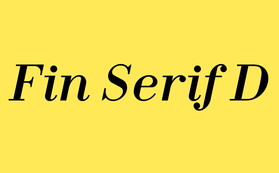 Fin Serif Display font big
