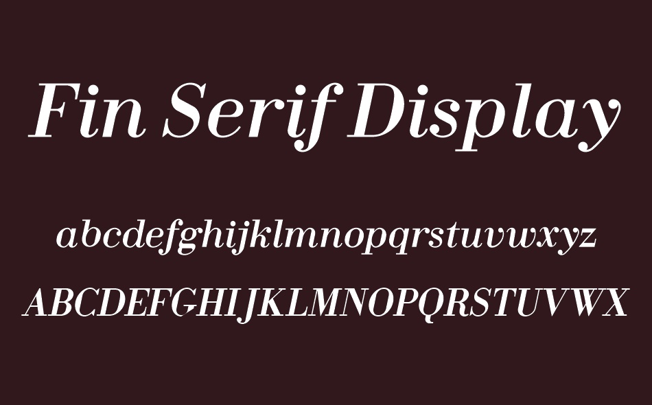 Fin Serif Display font