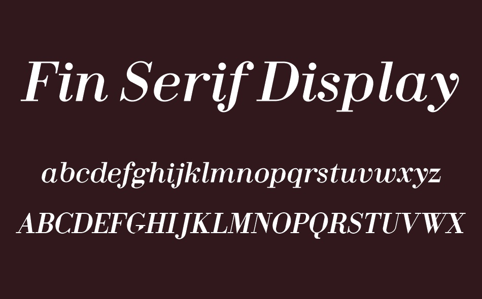 Fin Serif Display font