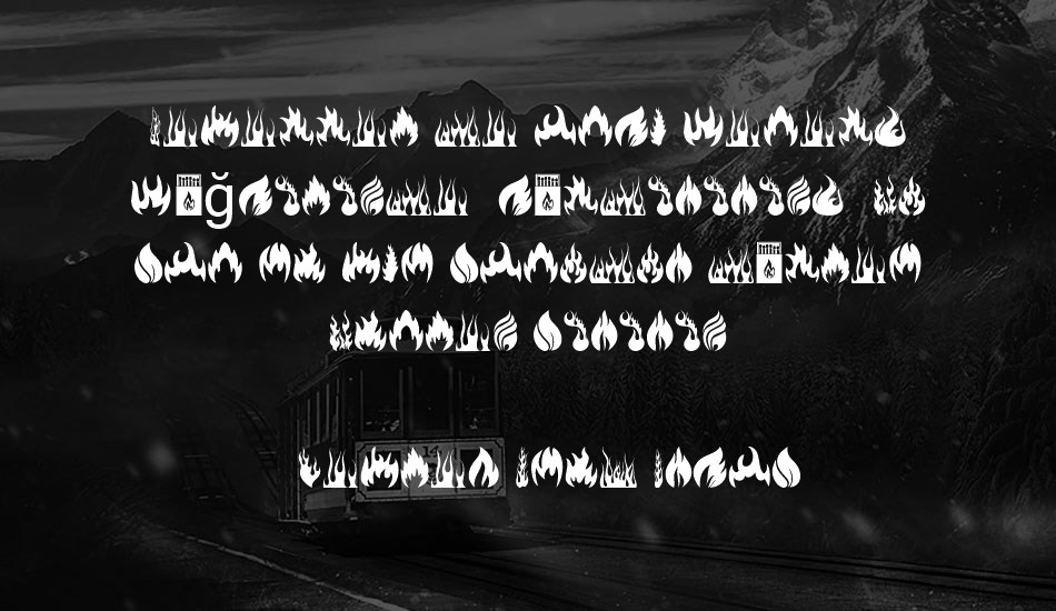 fire font text