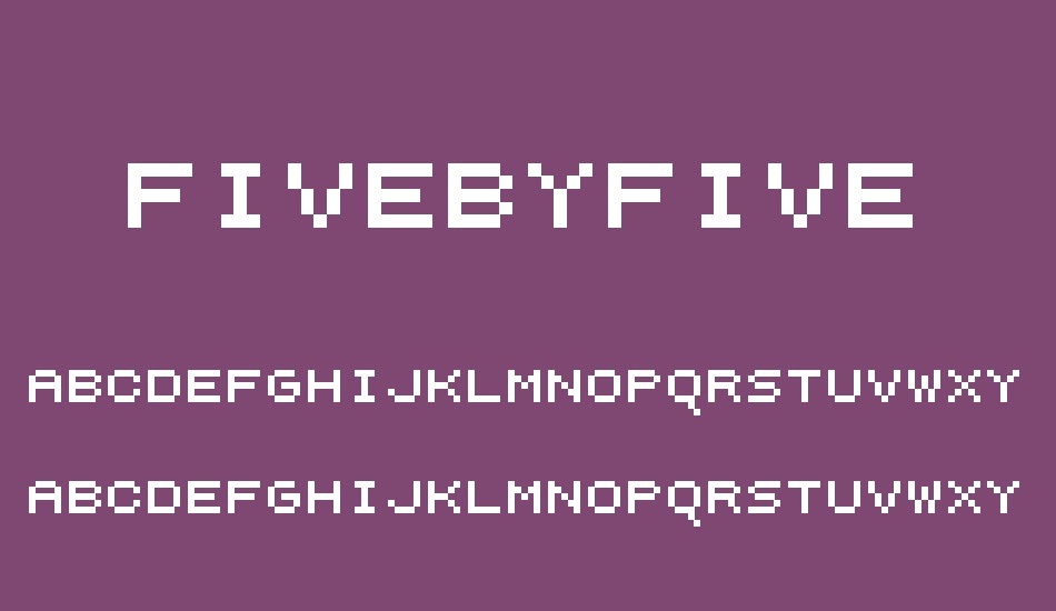 fivebyfive font