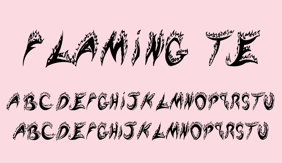 flaming-tears font
