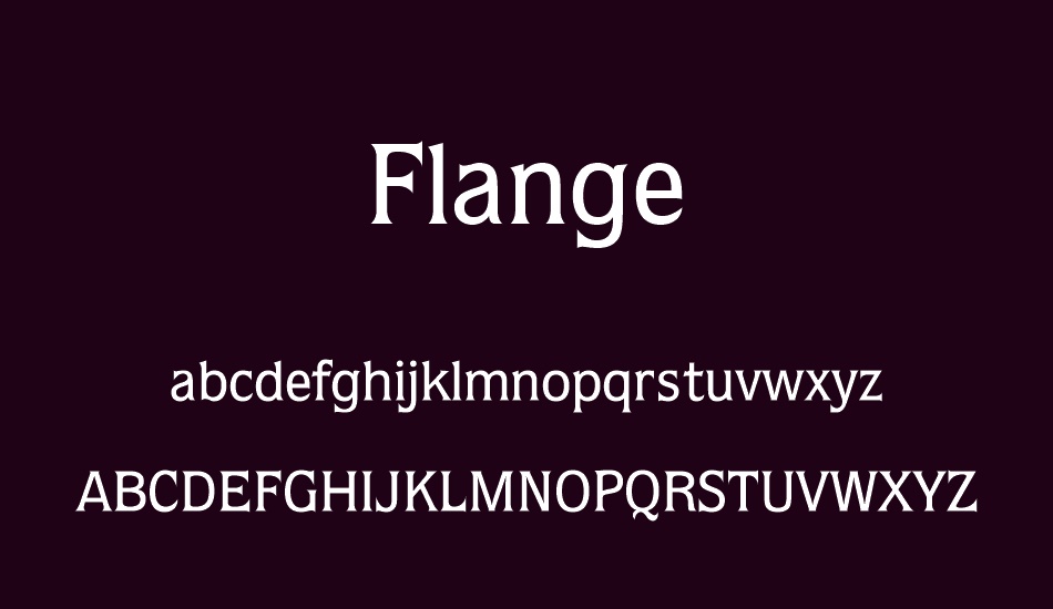 flange font