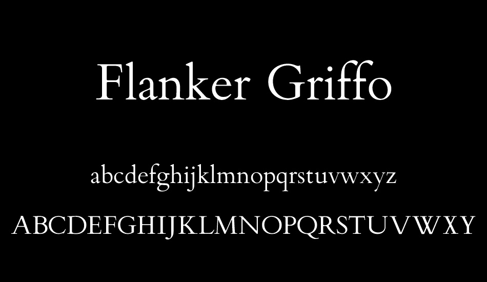 flanker-griffo font
